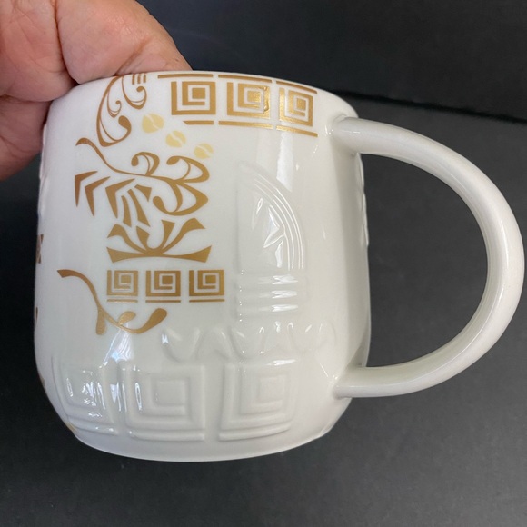 Starbucks Bone China Rare Collectible Raised White & Gold 2012 - Picture 3 of 6